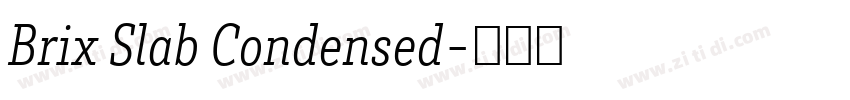 Brix Slab Condensed字体转换